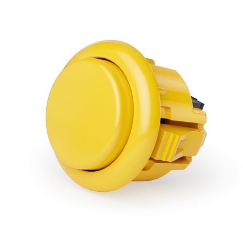 QANBA D-lite Arcade Button Original Buttons Snap-In Joystick Arcade Buttons for DIY arcade machines 24mm Push button switch(Boxed） (24mm Yellow（EL11) 24 Pcs) - size: 24mm Yellow（EL11) 24 Pcs