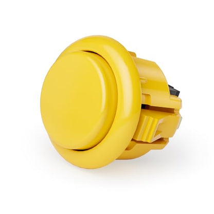 QANBA D-lite Arcade Button Original Buttons Snap-In Joystick Arcade Buttons for DIY arcade machines 24mm Push button switch(Boxed） (24mm Yellow（EL11) 24 Pcs) - size: 24mm Yellow（EL11) 24 Pcs
