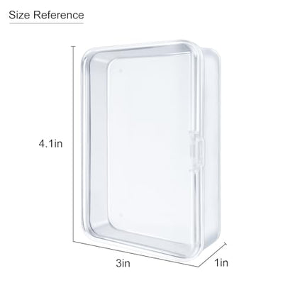 8 Pcs Blank Playing Card Case, Clear Plastic Playing Game Card Storage Box Holder for Bank/Business/Game/PTCG Cards Not for Uno - color: 8 PCS Clear