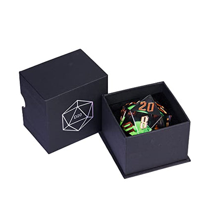 Cusdie Large D20 Dice 55mm with Sharp Edges, D&D 20 Sided Dice, Handmade DND Giant D20 for RPG, Table Games(Green Skull) - color: Green Skull
