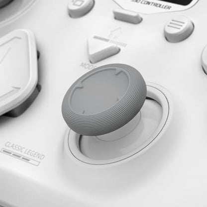 ZD Classic Legend Wireless Gaming Controller – 2.4GHz/BT/Wired, 512-Level Hall Joystick & Triggers, 1000Hz Polling Rate, 4.7inch LCD Display & 2 Back Buttons for Switch/Switch2, PC, Android & iOS (White) - color: White