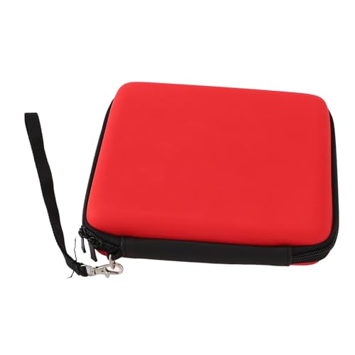 CHICIRIS Carrying Case for 2DS with 8 Game Card Holders Protective Hard Shell Travel Carrying Case Pouch for Console Accessories Shockproof Dust Proof (Red) [video game - color: Red