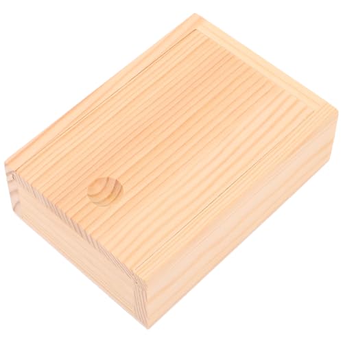 Lurrose Wooden Card Storage Box Trading Card Box Holder Poker Card Collection Box Organizer for Playing Gaming Cards Storage and Collection