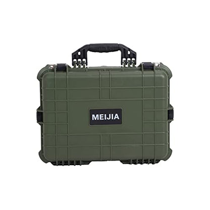 MEIJIA All Weather IP67 Waterproof Hard Camera Case,Hard Protective Case,Hard Case with Customizable Foam,Fit Use of Drones,Camera,Equipments,Pistols(Green,19.78x15.77x7.41inches) - color: Green, size: 19.78x15.77x7.41inches