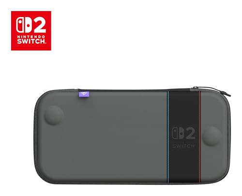 Turtle Beach PlayTrek Hard Shell Slim Case Nintendo Switch 2, Lite, OLED | Nintendo Switch 2 Licensed, Carrying Case, 12 Game Card Holder, Cover, Portable Travel Storage, Protection, Charcoal Black - style: Slim