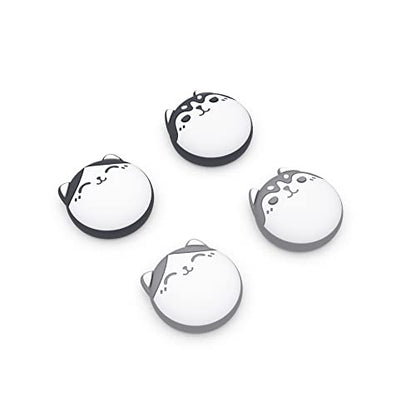 PlayVital Cute Thumb Grip Caps for ps5/ps5 Edge Controller, Joystick Caps for Switch 2 Pro/Switch Pro, Thumbstick Cover for Xbox Series X/S, Elite Series 2, Xbox One - Husky & Kitty, Light Gray - color: Husky & Kitty Light Gray