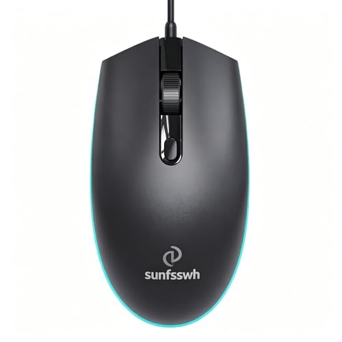 Wired Dual Mode Gaming Mouse & RGB Charging Mouse Pad Combo, 10W Qi Wireless Charger, Ergonomic Mice with RGB Light for Gaming & Office