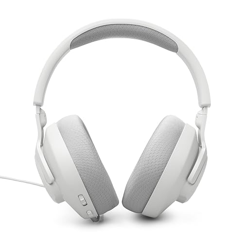 JBL Quantum 100M2 Wired Gaming Headset, Detachable Mic - White | Memory Foam Ear Cushions And 3.5 Mm Jack Work With PC, PlayStation, Xbox, Nintendo Switch For Immersive PC Gaming Sessions - color: White