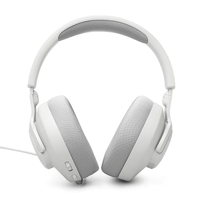 JBL Quantum 100M2 Wired Gaming Headset, Detachable Mic - White | Memory Foam Ear Cushions And 3.5 Mm Jack Work With PC, PlayStation, Xbox, Nintendo Switch For Immersive PC Gaming Sessions - color: White