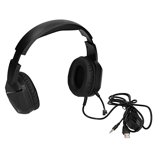 Wired Stereo Gaming Headset with Detachable Microphone for PCs Laptops and Game Consoles Comfortable Design (with 3.5mm Plug) - size: With 3.5mm plug