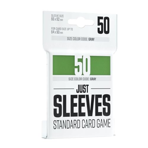 Just Sleeves | Pack of 50 Standard Card Sleeves for Board Game and Card Games | Professional Protection for Up to 50 Large TCG Decks & Gaming Cards | Green Color | Made by Gamegenic - color: Green