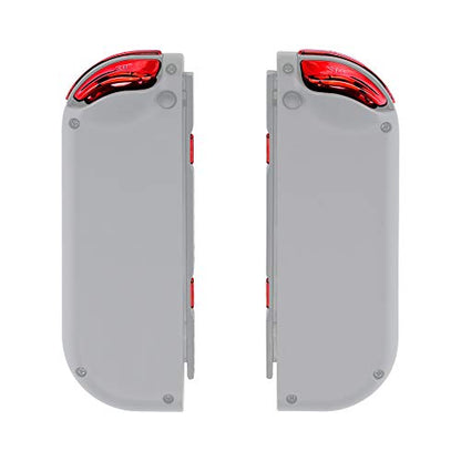 eXtremeRate Complete Replacement Buttons for Nintendo Switch Joycon and Nintendo Switch OLED, ABXY Button Home Direction Plus Minus L R ZL ZR SR SL Trigger for Joycon Controller, Red Chrome - color: Chrome Red