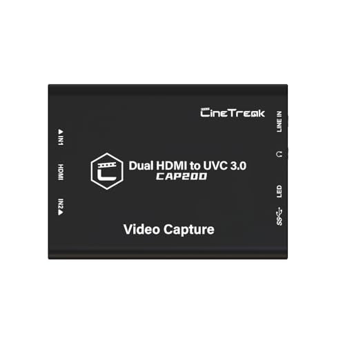 Dual HDMI Input to USB 3.0 Capture Card for livestreaming, 1080p60 Uncompressed Video Capture,3D Lut Output,Chroma Key,PS5/PS4/OBS/PC - style: Dual HDMI to UVC capture