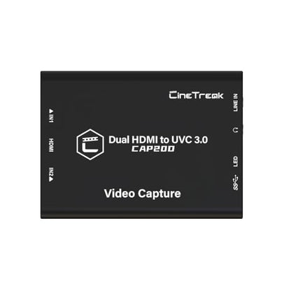 Dual HDMI Input to USB 3.0 Capture Card for livestreaming, 1080p60 Uncompressed Video Capture,3D Lut Output,Chroma Key,PS5/PS4/OBS/PC - style: Dual HDMI to UVC capture