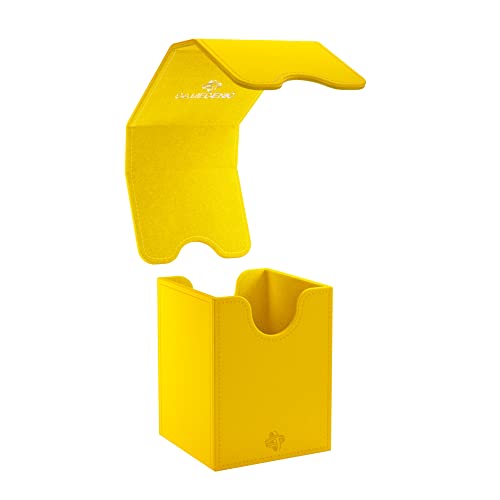 GameGenic Deck Box – Squire XL Yellow 100CT – Durable and Sturdy TCG, OCG, CCG Card Storage – Compatible with Pokemon, Yugioh, Commander, and MTG Magic: The Gathering Cards - color: Yellow