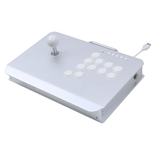 Varmilo Kassai Arcade Fight Stick Rapid Trigger Tournament Grade Controller for Fighting Games Two Versions Standard PC Only or Pro Compatible with PC PS4 PS5 Switch1 Switch2 (Lunar Silver, Standard (PC))
