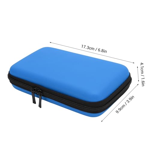 Carrying Case for NintendoNew New 2DS XL, 2DS LL, New 3DS, 3DS Console, Hard Protective Shell Travel Case Pouch with 8 Game Cartridges Slot, Water Proof PU & Hard EVA, Console - color: Blue