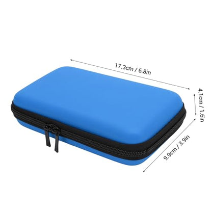Carrying Case for NintendoNew New 2DS XL, 2DS LL, New 3DS, 3DS Console, Hard Protective Shell Travel Case Pouch with 8 Game Cartridges Slot, Water Proof PU & Hard EVA, Console - color: Blue