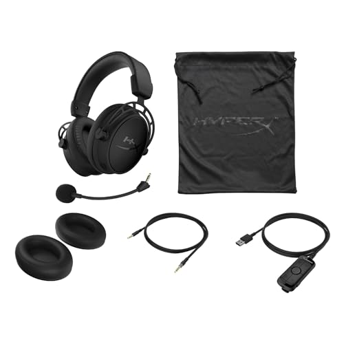 HyperX Cloud Alpha S - PC Gaming Headset, 7.1 Surround Sound, Adjustable Bass, Dual Chamber Drivers, Chat Mixer, Breathable Leatherette, Memory Foam, and Noise Cancelling Microphone – Blackout