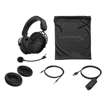 HyperX Cloud Alpha S - PC Gaming Headset, 7.1 Surround Sound, Adjustable Bass, Dual Chamber Drivers, Chat Mixer, Breathable Leatherette, Memory Foam, and Noise Cancelling Microphone – Blackout
