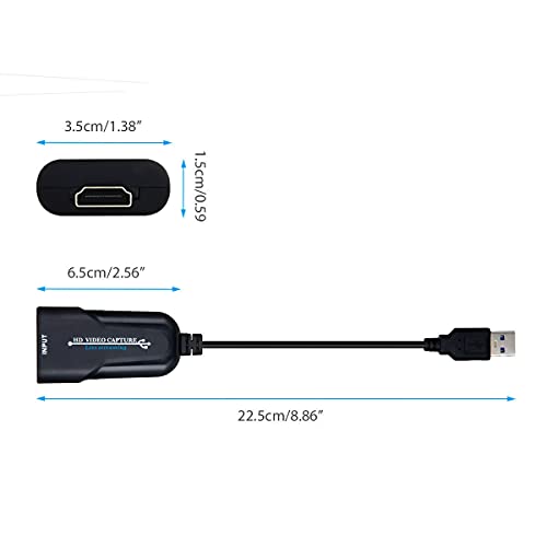 4K HDMI to USB 3.0 Audio Video Capture Card 1080P 60FPS for Game Live Streaming