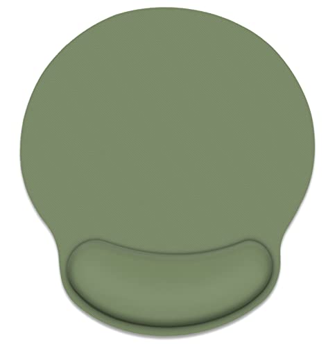 Britimes Green Mouse Pad Ergonomic Mouse Pad with Wrist Support Non-Slip Rubber Base Mousepad for Home Office Gaming Working Computers Laptop Easy Typing & Relief - color: GREEN