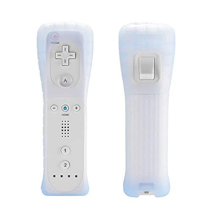 2X Wii Silicone Case Cover with Wrist Strap for Wii Remote Controller (White) - color: White