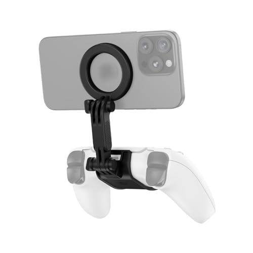 KIWIFOTOS Magnetic Phone Mount for PS5 Wireless Controller | PlayStation 5 Dualsense Wireless Controller Phone Stand Holder for Magsafe iPhone 17 16 Samsung Pixel(Phone Mount only) - color: for PS5 Gaming Controller