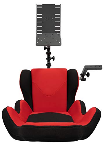 Advanced Racing Simulator Seat Driving Simulator Gaming Chair with Gear Shift Mount - color: Red