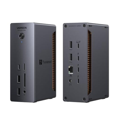 UGREEN 13-in-1 Thunderbolt 5 Docking Station, 120Gbps Max Transfer, Single 8K@60Hz, Dual 6K@60Hz Display, 140W Power Charging Revodok Max 2131 with 2.5GbE, SD/TF 4.0 (Includes US/EU/UK Power Adapter)
