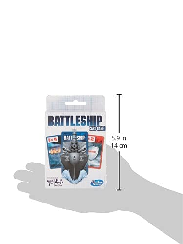 Hasbro Gaming Battleship Card Game for Kids, 2 Players Strategy Game Brown/a, Fun Summer Activities, Vacation Travel Essentials, Ages 7+