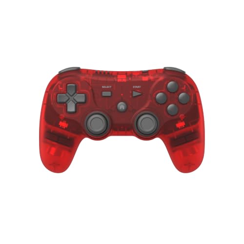 Retro Fighters Defender Pro Wireless Controller for PS1, PS2, PS3, Switch, & PC | 2.4GHz & Bluetooth (Crimson Red) - color: Crimson Red
