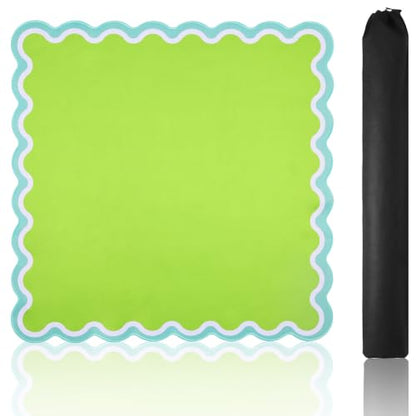 TIASUSAN Mahjong Mat (31.5” x 31.5”), Noise-Reducing Mahjong Mat for Table - color: Grass Green