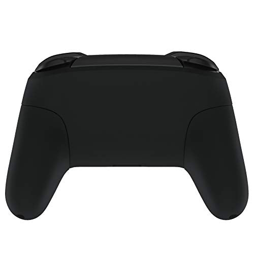 eXtremeRate Black Faceplate Backplate Handles for Nintendo Switch Pro Controller, Soft Touch DIY Replacement Grip Housing Shell Cover for Nintendo Switch Pro - Controller NOT Included - color: Black
