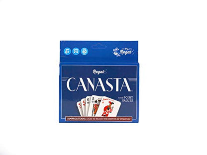 Regal Games Canasta Cards Set for Adults - Rummy Style 2-6 Player Card Games - Fun & Travel Playing Cards for Game Night (2 Decks, 54 Cards Each) - size: Canasta