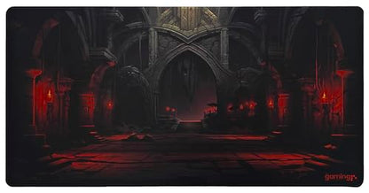The Gaming Mat Company Single Player MTG Playmat & Mouse Pad – 28" x 14" Dungeon Gaming Mouse Pad Compatible with Magic: The Gathering playmats, MTG Cards, TCG Gaming mat - color: Dungeon