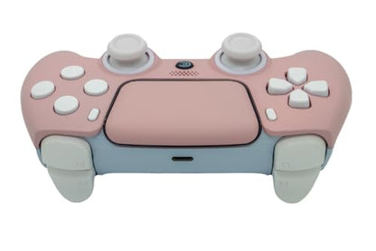 Custom Controllerzz Custom Wireless Controller Compatible with PS5 - Multiple Designs Available (Baby Pink & White Inserts) - color: Baby Pink & White Inserts