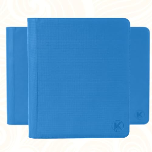 Top loader Binder - Holds 324+ Top Loaders for Cards, 9 Pocket Top Loader Binders with Sleeves for 3" x 4" Rigid Card Holders for Baseball, Football and other Cards (Light Blue) - color: Light Blue