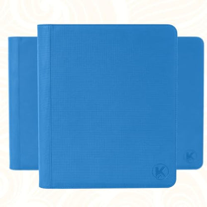 Top loader Binder - Holds 324+ Top Loaders for Cards, 9 Pocket Top Loader Binders with Sleeves for 3" x 4" Rigid Card Holders for Baseball, Football and other Cards (Light Blue) - color: Light Blue