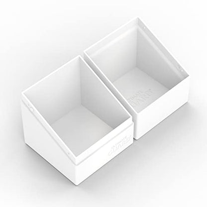 Ultimate Guard Boulder Solid 100+, Deck Case for 100 Double-Sleeved TCG Cards, White, Secure & Durable Storage for Trading Card Games, No Transparency - color: White