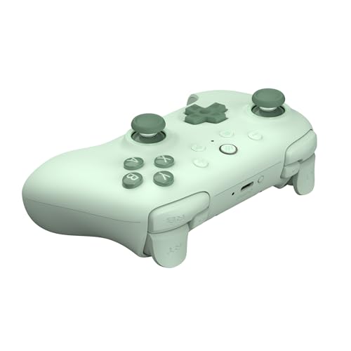 8Bitdo Ultimate 2C Hall Effect Joysticks and Hall Triggers Wireless Controller for Windows PC and Android, with Remappable L4/R4 Bumpers, Turbo function & Rumble vibration (Green) - color: Green, size: Ultimate 2C