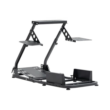 Marada Flight Racing Simulator Cockpit with Dual Shift Lever Platform Compatible with Thrustmaster, for PXN, for Logitech G29 G920 X56, Foldable sim Game Stand, Throttle Joystick Keyboard Not Included