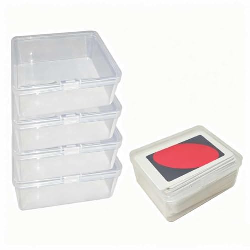 4PCS Plastic Game Card Storage Box, Card Case for UNO Cards, playing card box, High Capacity Playing Card Case (NO Cards)