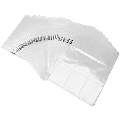 Amazon Basics 9-Sleeve Trading Card Protectors for 3 Ring Binder, Clear, 500-Pack - size: 500-Pack