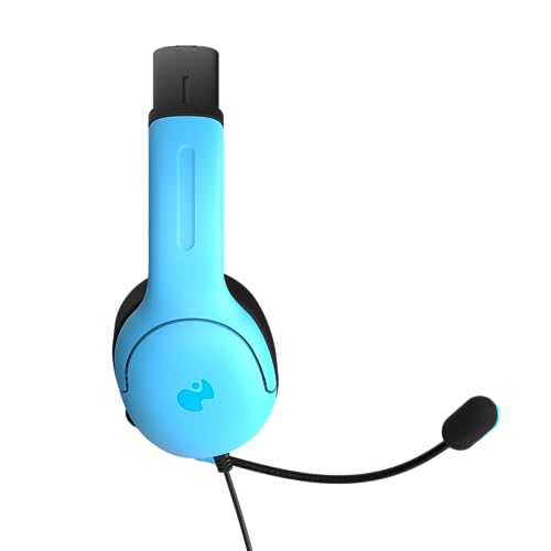 PDP AIRLITE Wired Stereo Gaming Headset, Officially Licensed by Sony PlayStation 5, PS5/PS4/PS3/PC, Lightweight Durable Headphones, 3.5mm Audio Jack, Noise-canceling Flip-to-Mute Mic, Neptune Blue - color: Blue, style: Wired