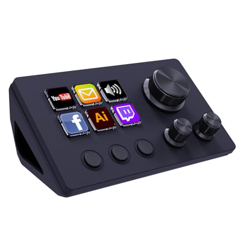 TreasLin Stream Controller Deck with12 Customizable Macro Keypad to Trigger Actions in OBS Twitch YouTube for Content Creators Stream Dock Compatible with PC & Mac N3 Black Macro Keypad - color: Black, size: N3