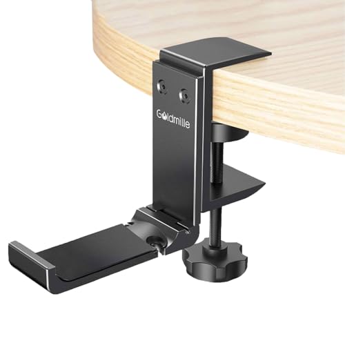 Aluminum Headphone Stand Hanger Foldable with Cable Clip Headset Holder Clamp Hook Under Desk, Save Your Space While Working & Gaming - style: 1 pack