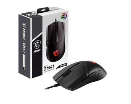 msi CLUTCHGM41 Lightweight V2 Gaming USB RGB Adjustable up to 16000 DPI Desktop Laptop Gaming Mouse (Clutch GM41 Light Weight V2) - style: Clutch GM41 LIGHTWEIGHT V2