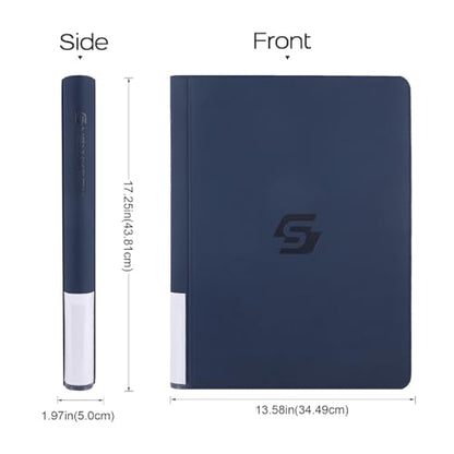Snekdy premium 1024-pocket trading card binder, 16-pocket cards album, waterproof PU-leather Cover album with side loading, holds gaming, baseball, basketball & sports cards (Blue) - color: Blue