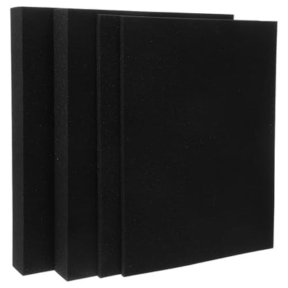 OUNONA 4pcs Black Sponge Foam Inserts for Model Case and Toolbox with Cushioning and Versatile Use, for Shipping Packages and Movement Protection